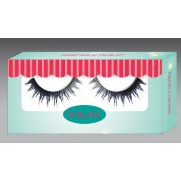 Permanent Curly Natural False Eyelashes , Human Hair Eyelashes